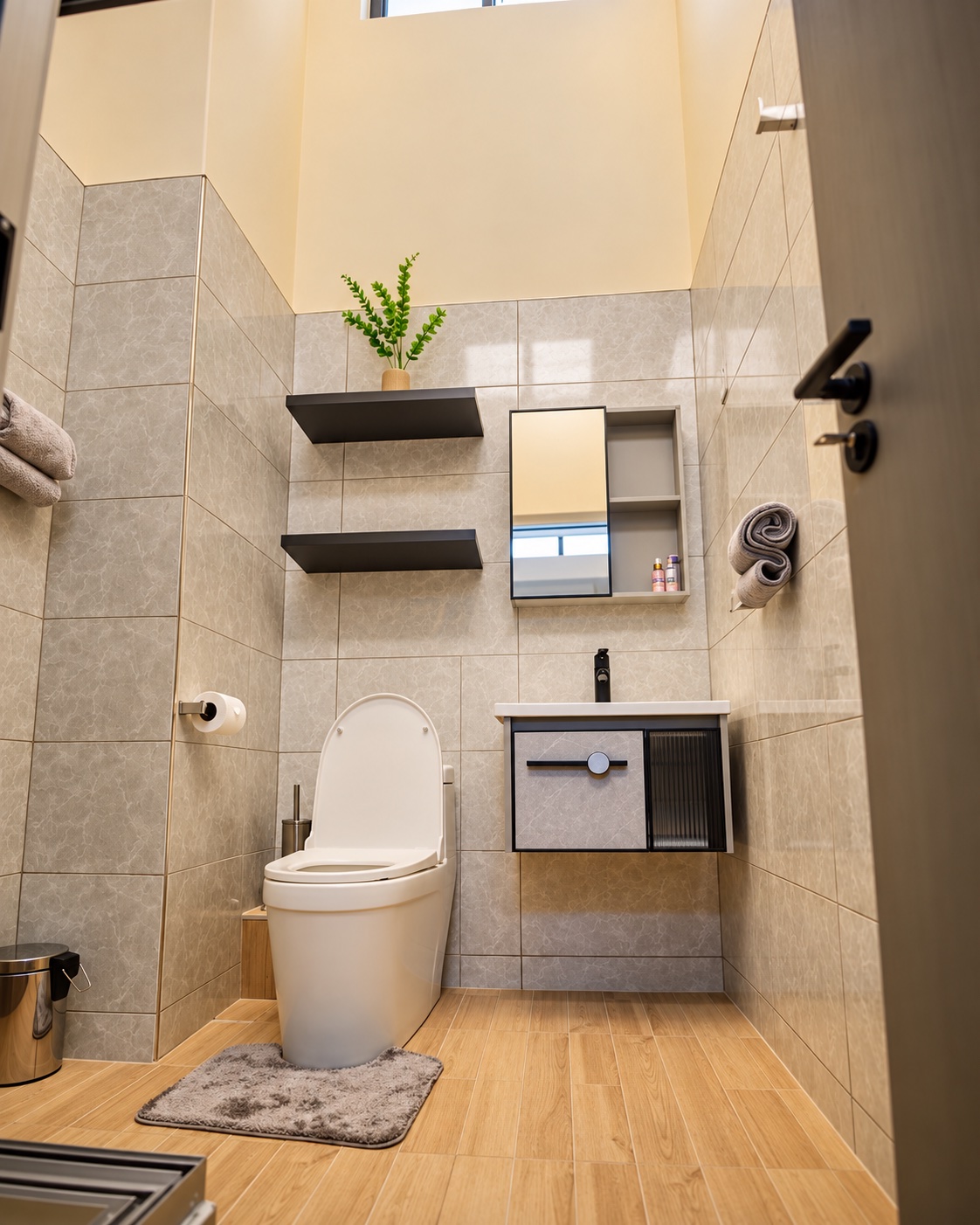 The bathroom finishes